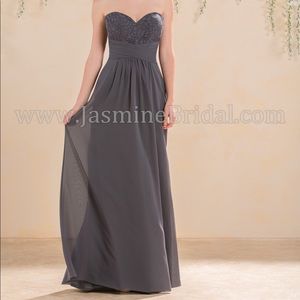 NWOT Jasmine B183015 Lace Chiffon Long Dress